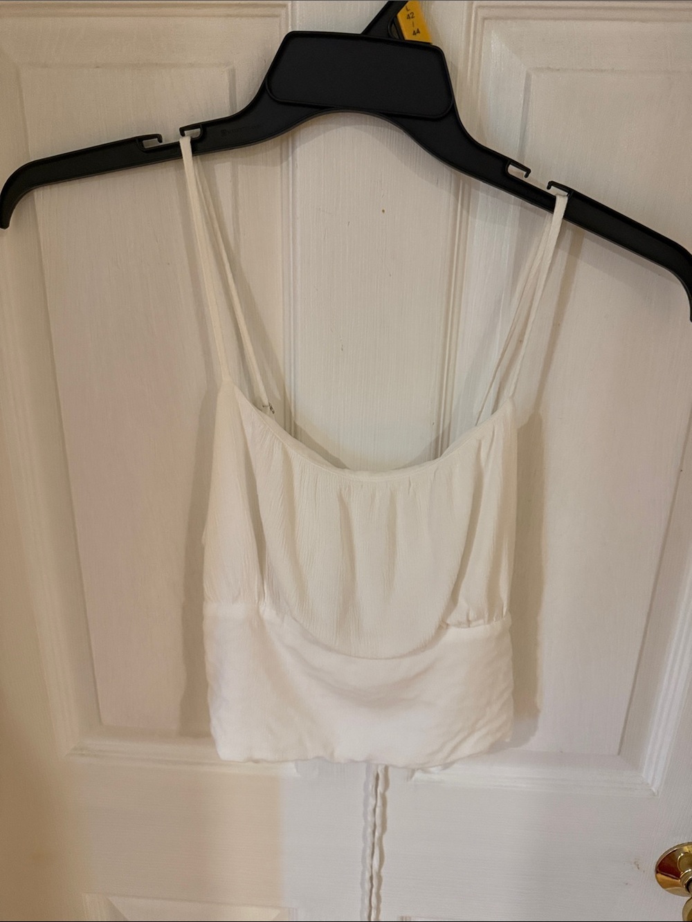 Lulu's White Double-Spaghetti Cropped Camisole